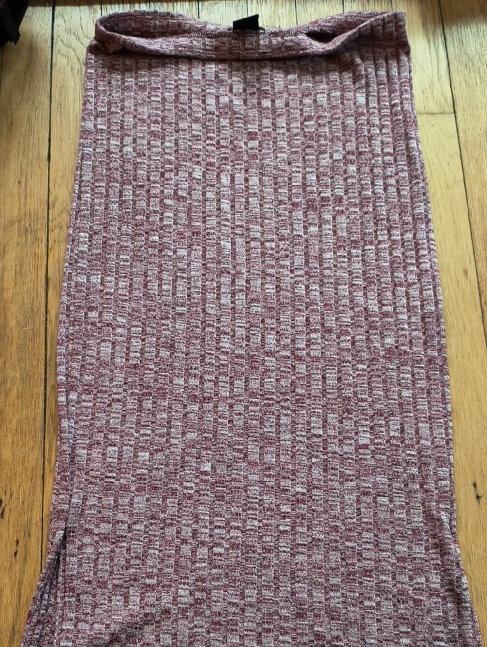 Wet Seal Ribbed Knit Pencil Skirt in Dusty Rose Heather